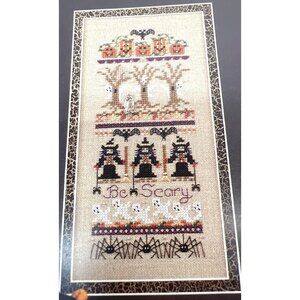 Just Nan "Be Scary" Cross Stitch Chart & Embellishments Halloween Theme